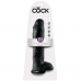 KING COCK - 11 DILDO PRETO COM BOLAS 28 CM