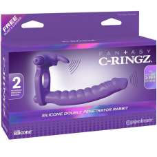 FANTASY C-RINGZ - SILICONE DOUBLE VIBRATOR COELHO