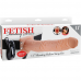 FETISH FANTASY SERIES - 11 HOLLOW STRAP-ON VIBRANDO COM BOLAS 27,9CM CARNE