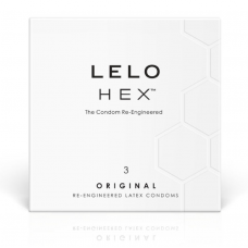 LELO - CAIXA DE PRESERVATIVO HEX 3 UNIDADES