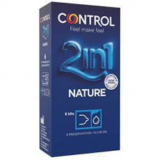 CONTROL - DUO NATURA 2-1 CONSERVANTE + GEL 6 UNIDADES