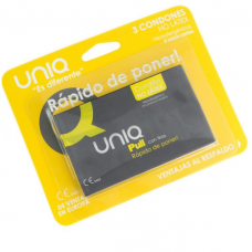 UNIQ - PULL SEM LÁTEX PRESERVATIVOS COM TIRAS 3 UNIDADES