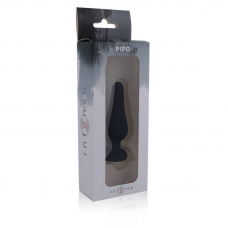 INTENSE - PLUG ANAL PIPO M SILICONE PRETO 11 CM