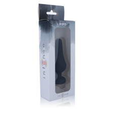 INTENSE - PLUG ANAL PIPO L SILICONE PRETO 13 CM