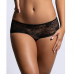 QUEEN LINGERIE - CALCINHA DE RENDA FLORAL COM ABERTURA NAS COSTAS S/M