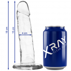 X RAY - DILDO TRANSPARENTE 18 CM X 4 CM