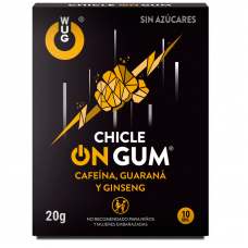 WUG GUM - ON CAFFEINE, GINSENG AND GUARANA GUM 10 UNITS