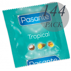 PASANTE - DE PRESERVATIVOS SABORES TROPICAIS 144 UNIDADES