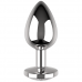 COQUETTE TOYS - ANAL PLUG METAL COR BRANCO TAMANHO L 4 X 9 CM