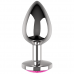 COQUETTE TOYS - ANAL PLUG METAL COR ROSA TAMANHO L 4 X 9CM