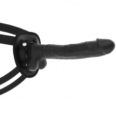 COCK MILLER - ARNÊS + DENSIDADE DE SILICONE ARTICULVEL COCKSIL PRETO 24 CM