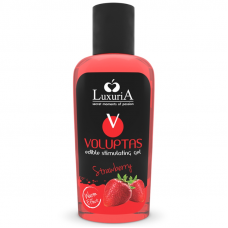 INTIMATELINE LUXURIA - VOLUPTAS GEL DE MASSAGEM COMESTÍVEL EFEITO AQUECEDOR - MORANGO 100 ML