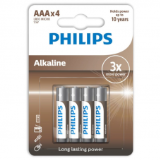 PHILIPS - BATERIA ALCALINA AAA LR03 4 PACK