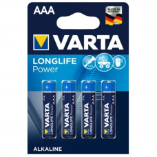 VARTA - BATERIA ALCALINA DE POTÊNCIA LONGLIFE AAA LR03 4 UNIDADE