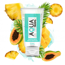 AQUA TRAVEL - LUBRIFICANTE AQUA TRAVEL BASE DE ÁGUA FRUTAS TROPICAIS - 50 ML