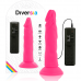 DIVERSIA - DILDO FLEXÍVE COM VIBRAÇÃO 23 CM - ROSA