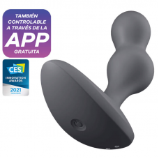 SATISFYER - APLICATIVO DE PLUGUE VIBRATÓRIO DEEP DIVER CINZA