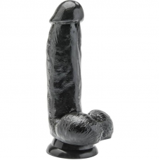 GET REAL - DILDO 12 CM COM BOLAS PRETO