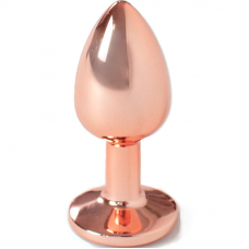 SECRETPLAY - PLUG ANAL DE METAL OURO ROSA TAMANHO PEQUENO 7 CM