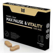 BLACK BULL - MAX PAUSE E RETARDANTE DE VITALIDADE PARA HOMENS 10 CÁPSULAS