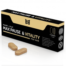 BLACK BULL - MAX PAUSE E RETARDANTE DE VITALIDADE PARA HOMENS 4 CÁPSULAS