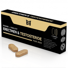 BLACK BULL - ERECTMEN & PODER DE TESTOSTERIDA E TESTOSTERONA PARA HOMENS 4 CÁPSULAS