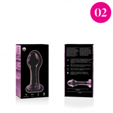 NEBULA SERIES BY IBIZA - MODELO 2 PLUG ANAL VIDRO BOROSILICADO 11 X 3,5 CM ROSA