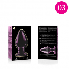 NEBULA SERIES BY IBIZA - MODELO 3 ANAL PLUG VIDRO BOROSILICADO 11 X 5 CM ROSA