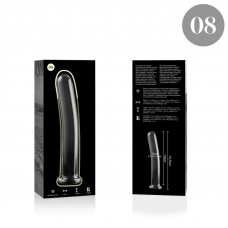 NEBULA SERIES BY IBIZA - MODELO 8 DILDO VIDRO BOROSILICADO 14,5 X 2 CM TRANSPARENTE