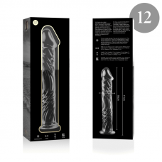 NEBULA SERIES BY IBIZA - MODELO 12 DILDO VIDRO BOROSILICADO 17 X 3,5 CM TRANSPARENTE