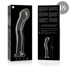 SÉRIE NEBULA BY IBIZA - MODELO 18 DILDO VIDRO BOROSILICADO 18,5 X 3,5 CM TRANSPARENTE