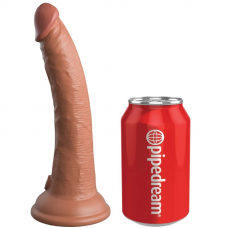 KING COCK - ELITE DILDO DE SILICONE REALÍSTICO 17.8 CM CARAMELO