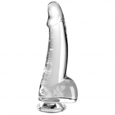 KING COCK - CLEAR DILDO COM TESTÍCULOS 15.2 CM TRANSPARENTE