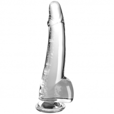 KING COCK - CLEAR DILDO COM TESTÍCULOS 19 CM TRANSPARENTE