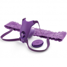 FANTASY FOR HER - ARNÊS DE BORBOLETA G-SPOT COM VIBRADOR, RECARREGÁVEL E CONTROLE REMOTO VIOLETA