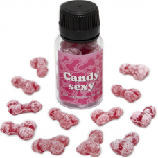 DIABLO PICANTE - FRASCO CANDY SEXY COM 12 GOMAS SABOR MORANGO-CEREJA