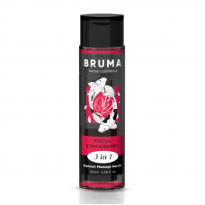 BRUMA - ÓLEO DE MASSAGEM PREMIUM EFEITO CALOR SABOR MORANGO 3 EM 1 - 100 ML