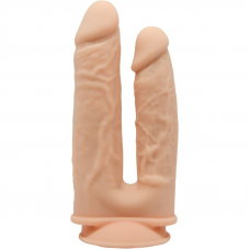 SILEXD - MODELO 1 VIBRADOR DE PÊNIS REALISTA DUPLA PENETRAÇÃO PREMIUM SILEXPAN SILICONE 17.5 / 19.5 CM