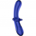 SATISFYER - DILDO DE CRISTAL DUPLO AZUL