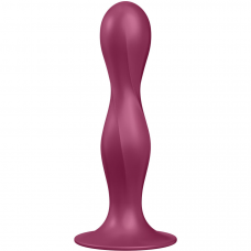 SATISFYER - DILDO DE SILICONE DUPLA BALL-R GARNET