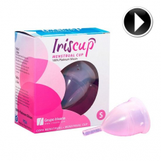 IRISCUP - COPO MÊS PEQUENO ROSA A + SACO ESTERILIZADOR GRATUITO