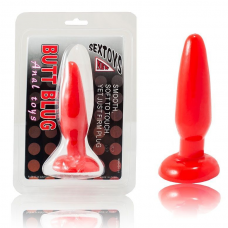 BAILE - PLUG ANAL PEQUENO VERMELHO 15 CM